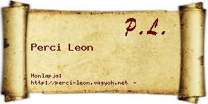 Perci Leon névjegykártya